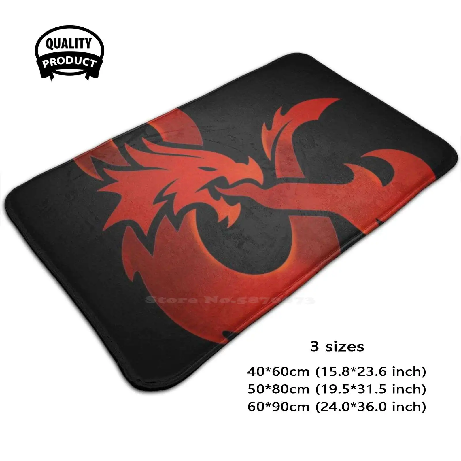 And Dragons Soft Cushion Home Carpet Door Mat Car Rug And Dragons Fantasy Dnd Roleplay Rpg Boardgames Master D20 Dice Wizard