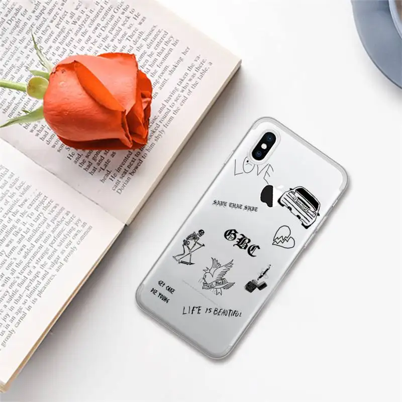 YNDFCNB Lil Peep Hellboy Love Phone Case for iPhone 11 12 13 mini pro XS MAX 8 7 6 6S Plus X 5S SE 2020 XR cover