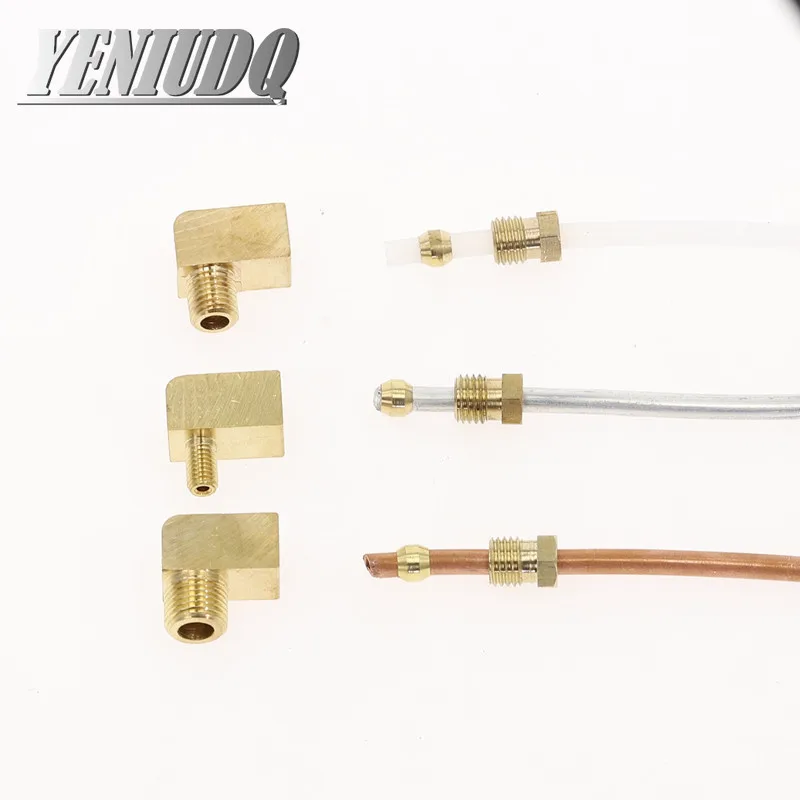 Maschine werkzeug schmierung Messing öl Rohr Fitting 4 6 8mm OD Rohr Kompression Ferrule Rohr Kompression Fitting Anschluss adapter