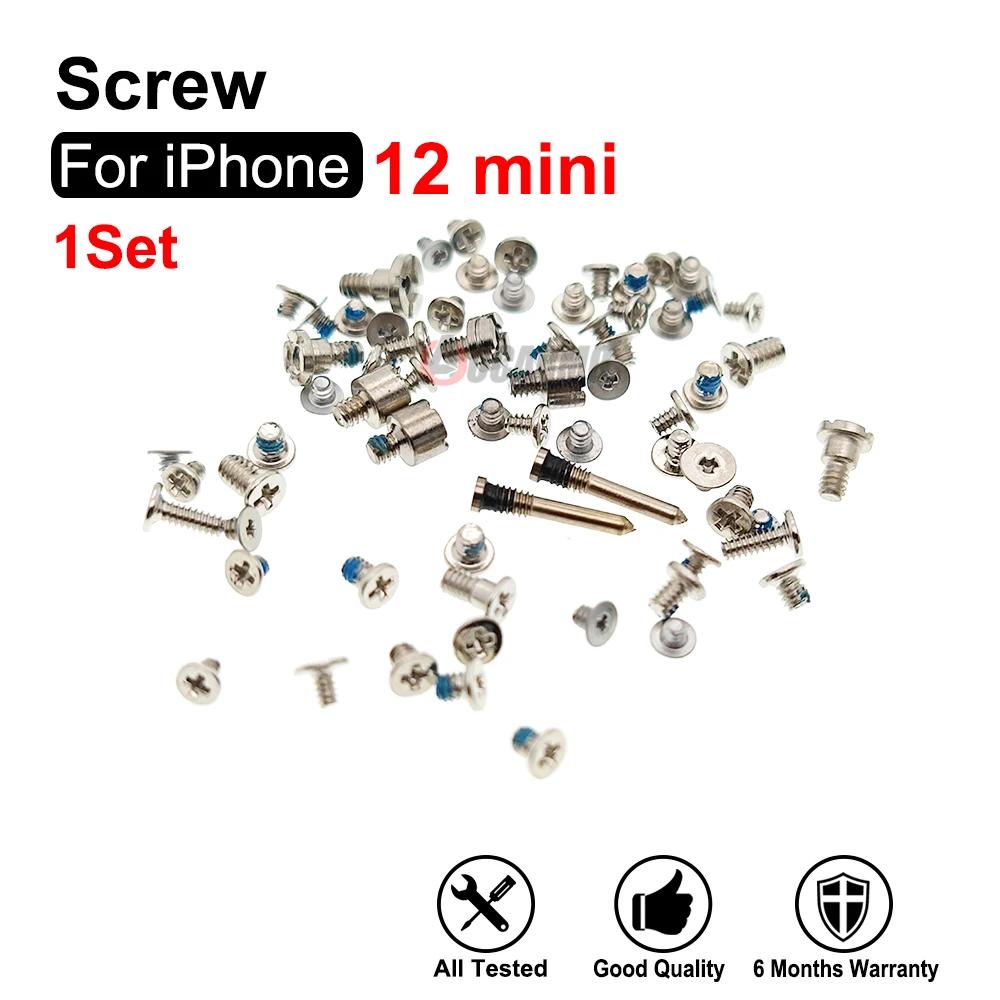 For iPhone 12 mini Full Set Screws Middle Bottom Frame Internal Motherboard Screw Bolt Black Silver Gold Replacement Parts