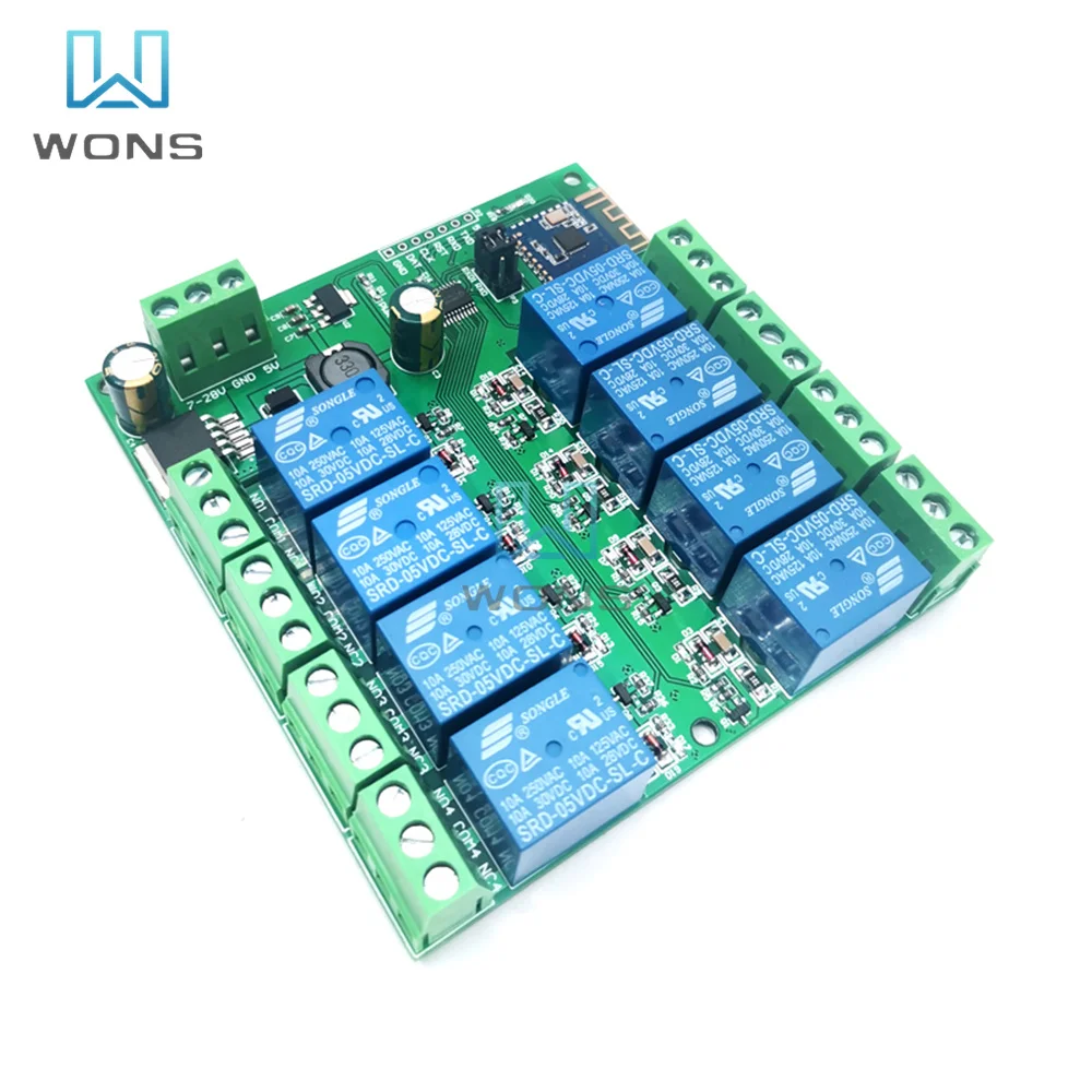 8-channel BLE for Bluetooth 5.0 relay module Reserved UART debugging interface connected to MCU for transparent transmission Dro