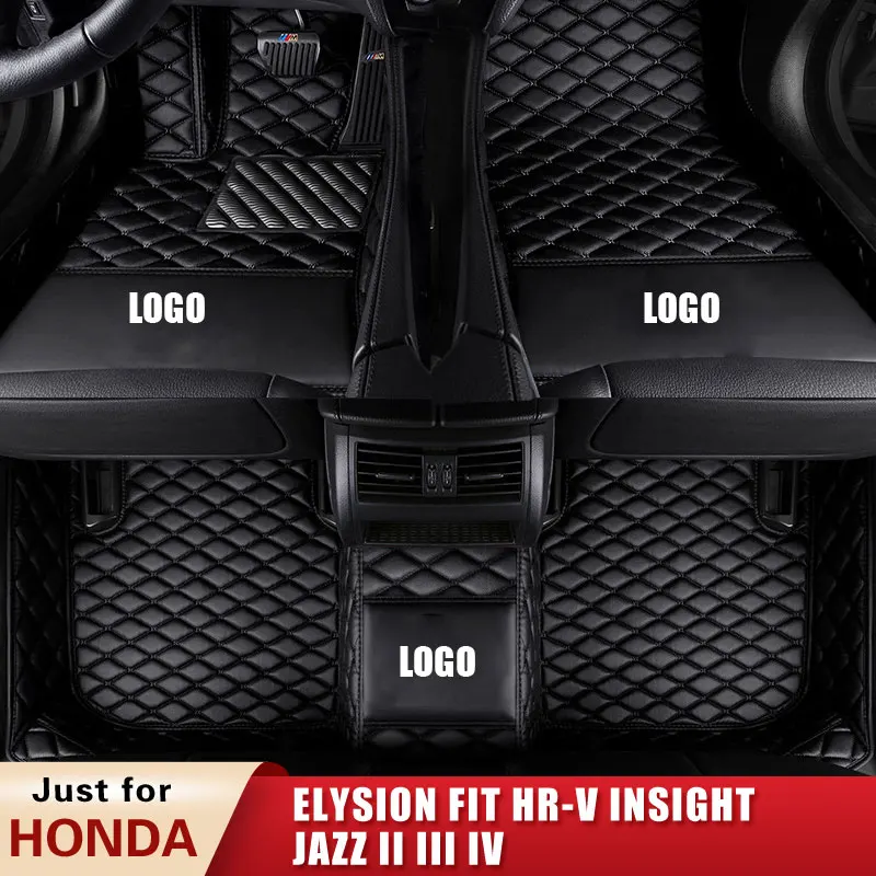 

Car Floor Mats for Honda Elysion Fit HR-V Insight jazz II III IV Sedan Shuttle Odyssey Monospace MPV Pilot stream VEZEL Custom