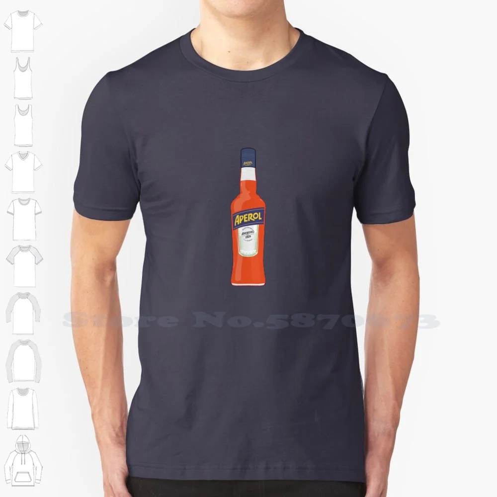 Botella de algodón puro 100%, camiseta Spritz, licor, Campari, agua de Soda, champán, Prosecco, Cava, Spritzer, bebida, Yum