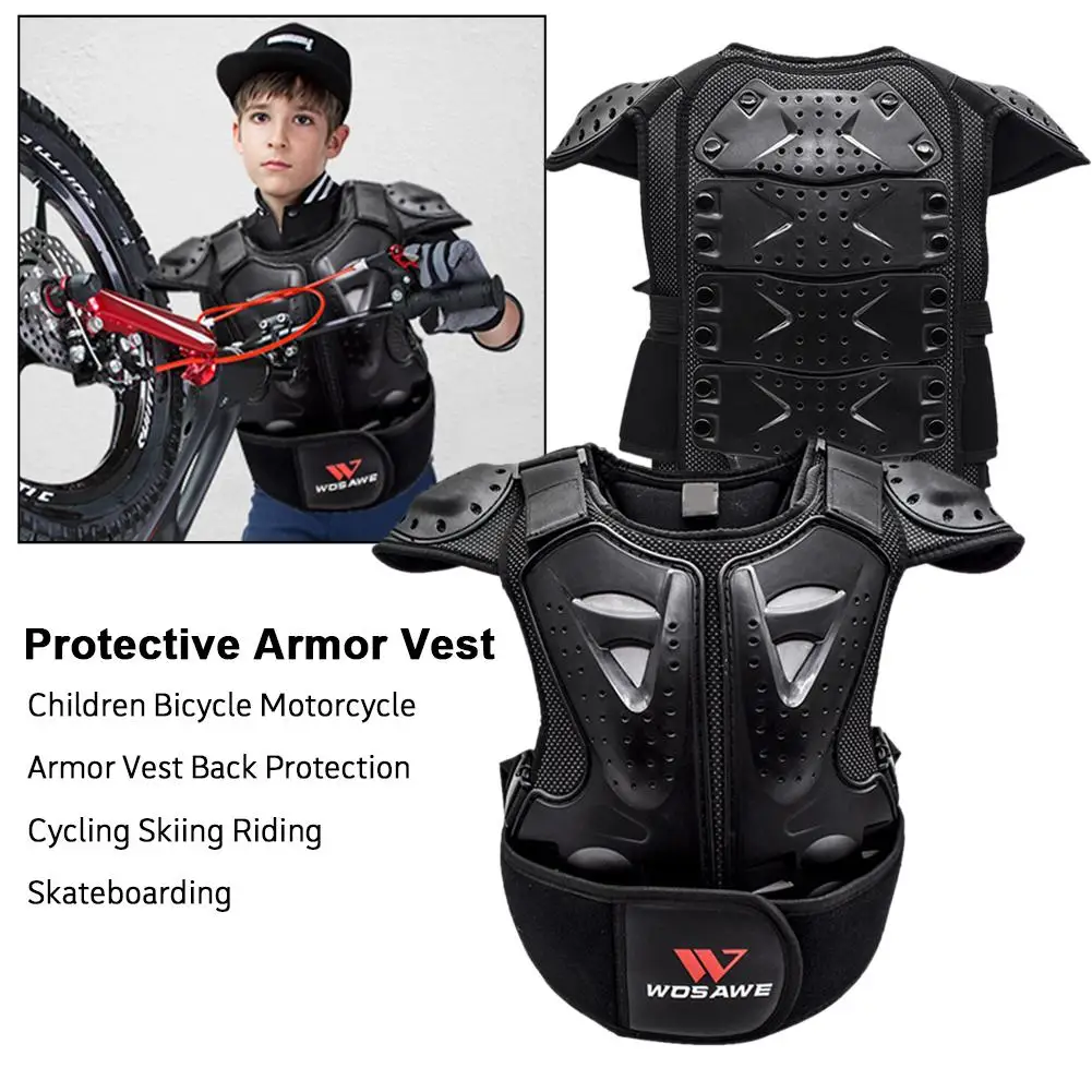 Children Bicycle Vest Back Protection Cycling Skiing Riding Skateboarding Cross Country Protective Clothing