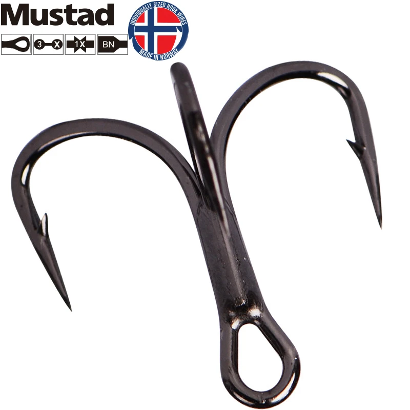 

Mustad Рыбалка Крючки TG76NP-BN тройной крючок из высокоуглеродистой стали колючая Jawlock 3X сильная приманка океан рыбалка якорь снасти Pesca