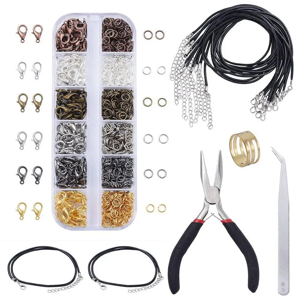 

Alloy Accessories Set Jewelry findings Tools Clip buckle Lobster Clasp Open Jump Rings Earring Hook Jewelry Making Supplies Kit