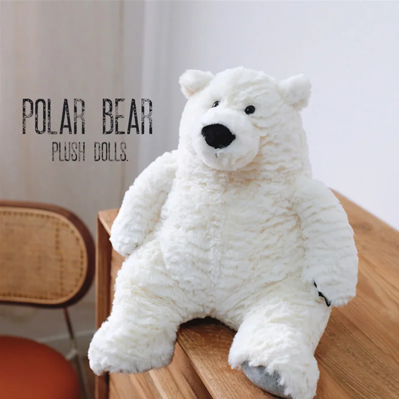 31cm Fluffy Polar Bear Stuffed Animal Toy Sea Animals White Bear Plush Toys Baby Gifts