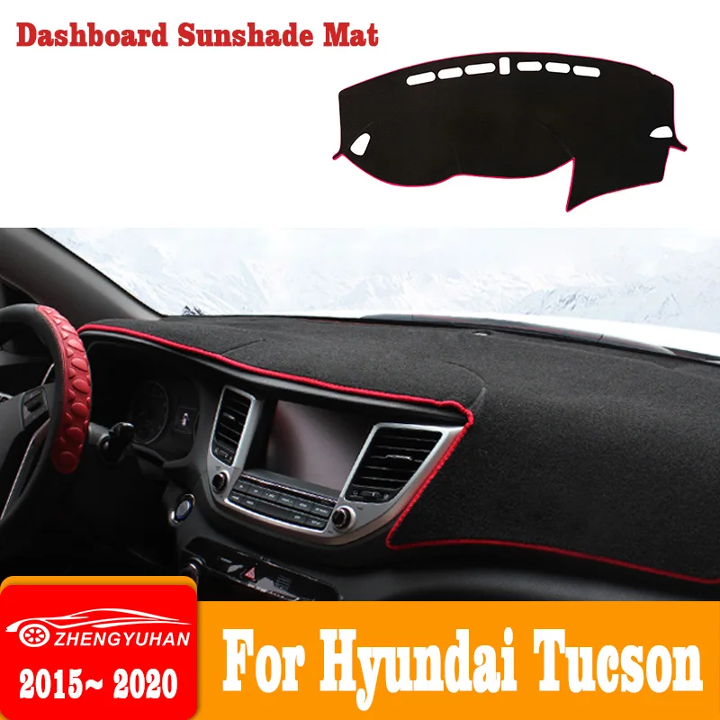 Dla Hyundai Tucson 2015-2016 2017 2018 2019 2020 Pokrywa deski rozdzielczej Mata Pad Dashmat Dash Sunshade Instrument Carpet Akcesoria samochodowe