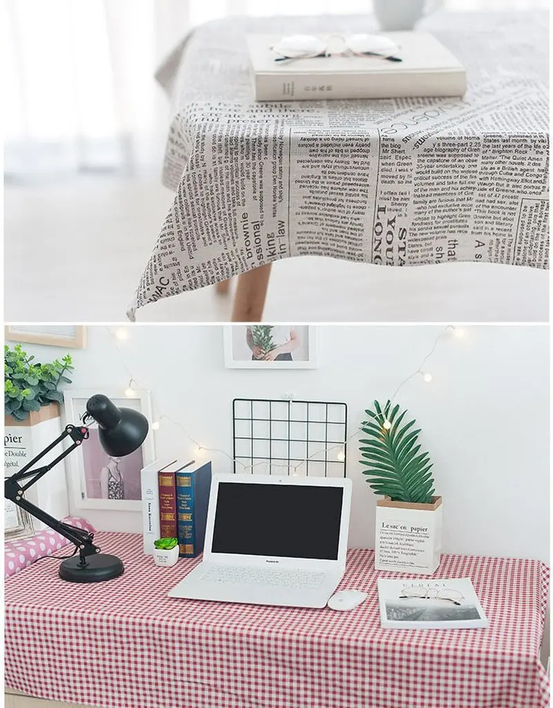 Ins listrado xadrez casa toalha de mesa decoração simples gourmet jóias tiro foto fotografia adereços pano fundo