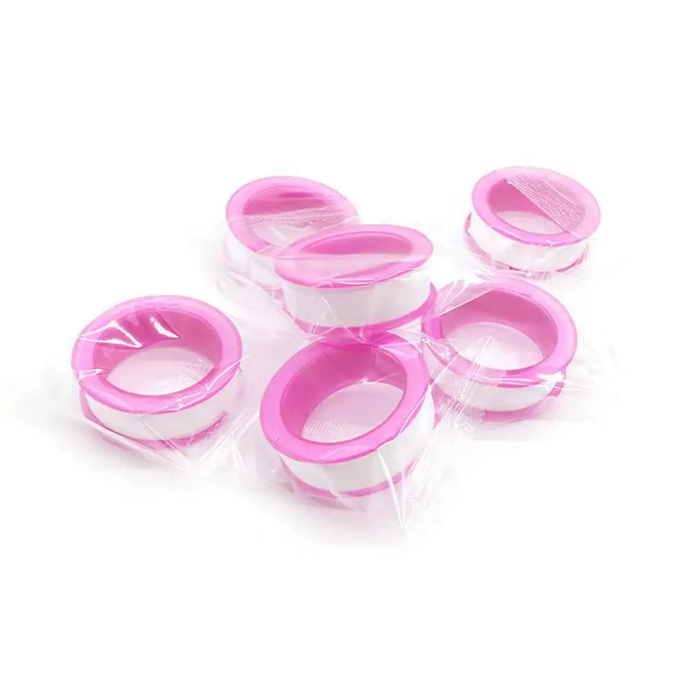 HEMAN 5PCS Roll 3M 12MM Plumbing Joint Plumber Fitting Thread Seal Tape PTFE For Water Pipe Sealing Tapes Pink Random Household