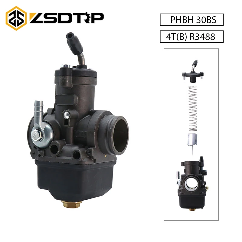 

ZSDTRP Racing 30mm Carburetor Dellorto PHBH 30BS 4T(B) R3488 For Guzzi V65 Florida 50-300cc 4 stroke engine Motorcycle