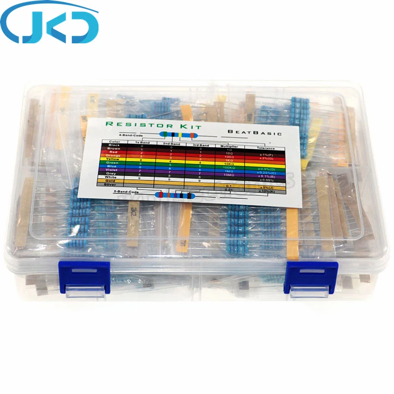 

860Pcs 86Values x 10Pcs 1% 1W Metal Film Resistor Assorted Kit set 0.1 ohm~ 10M ohm resistance with box