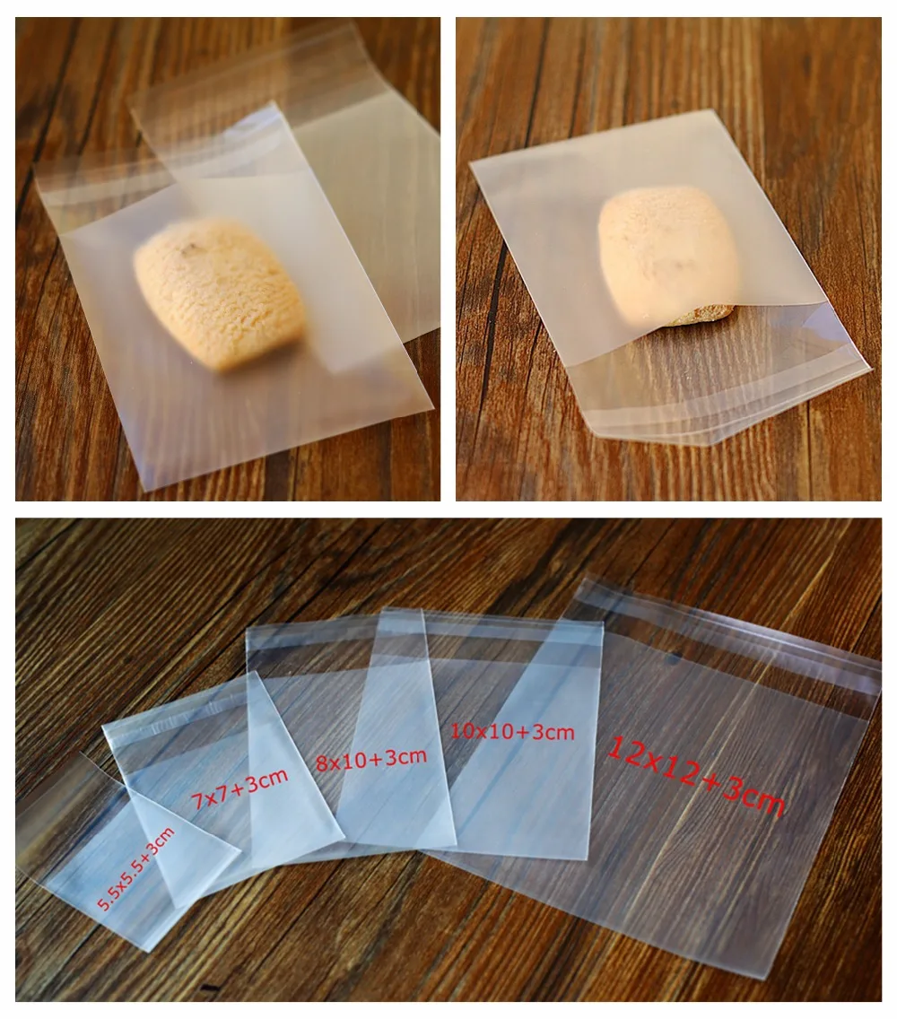 Matt Clear Self Adhesive Seal packing bags ,opp packing bag, Cookies Bags for Party Decoration 100pcs/lot