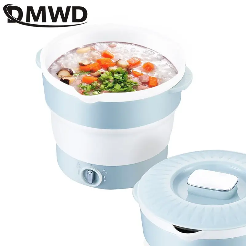 Household Dorm Electric cooker Foldable cooking pot Portable Travel Camping Water Boiler hot Pot Soup Noodles Cooking Appliance