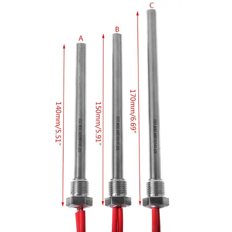 Encendedor madera para parrilla chimenea, barra caliente 350W, 220V, 10x140/150/170mm, rosca 5