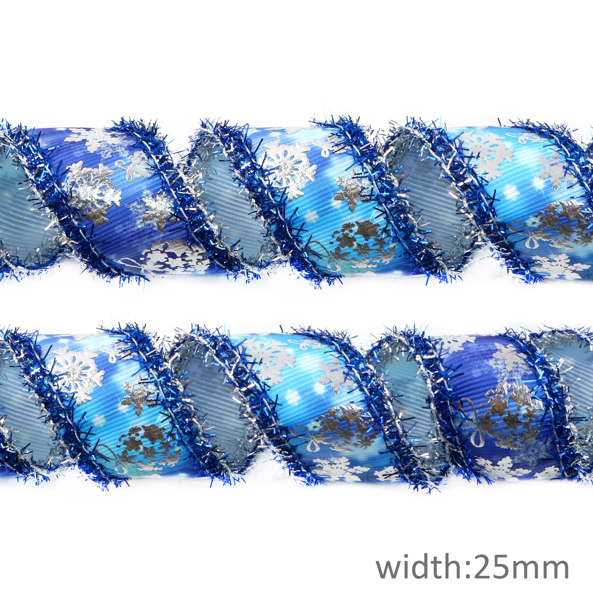 2 Yards 25/38/75mm Cartoon Theme Grosgrain Ribbon Metallic Tinsel Dog Christmas DIY Hair Bows Gift Wrapping Wreaths Craft