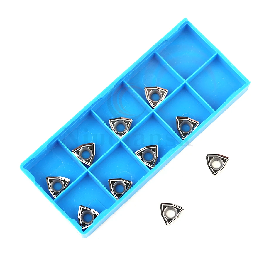 Outils de tournage pour tour CNC en aluminium, lames de coupe en carbure, Inserts, WCMX040208 WCMX050308 DA H01, 10 pièces