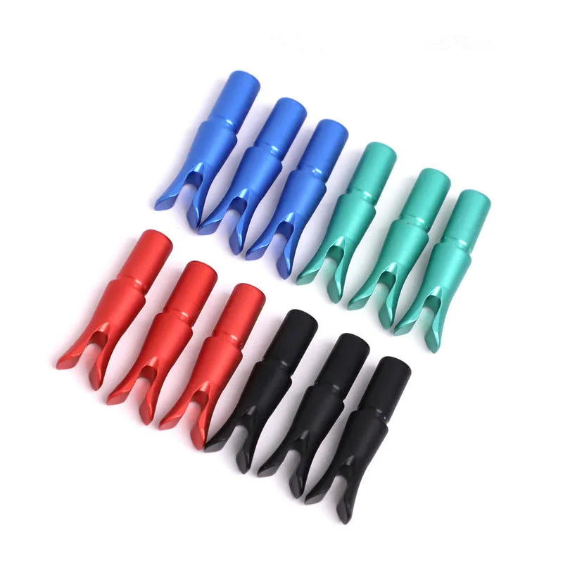 Toparchery 6.2mm Aluminum Alloy Arrow Nock Head for Hunting Outdoor Archery Exercises for arrows with 6.2mm inner diameter