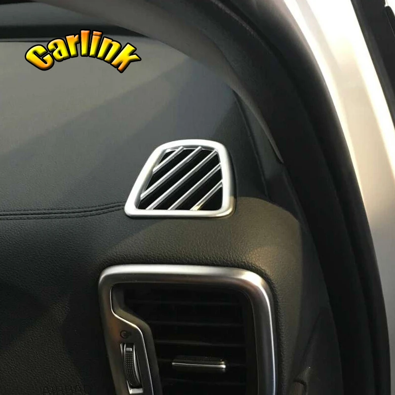 

For KIA Sportage 4 QL KX5 2016 2017 Stainless steel Car front Small air outlet Cover Trims auto accessories car styling 2pcs