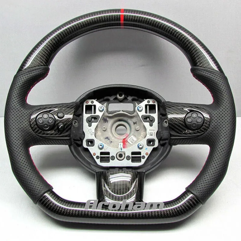 High Quality Customized Carbon Fiber Steering Wheel For BMW MINI Mini Cooper S R56 R58 R57 R61 R59 Coupe No Paddles Shifter