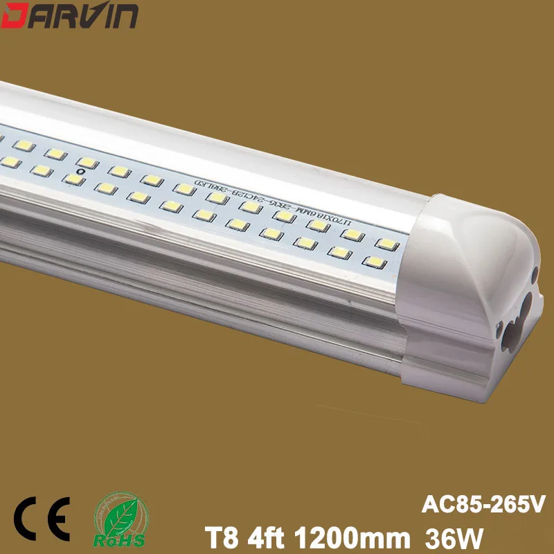 lampada de led t8 com 10 pecas 36w pes 120cm lampada fluorescente substituicao sem necessidade de fixacao ac110v 220v 01