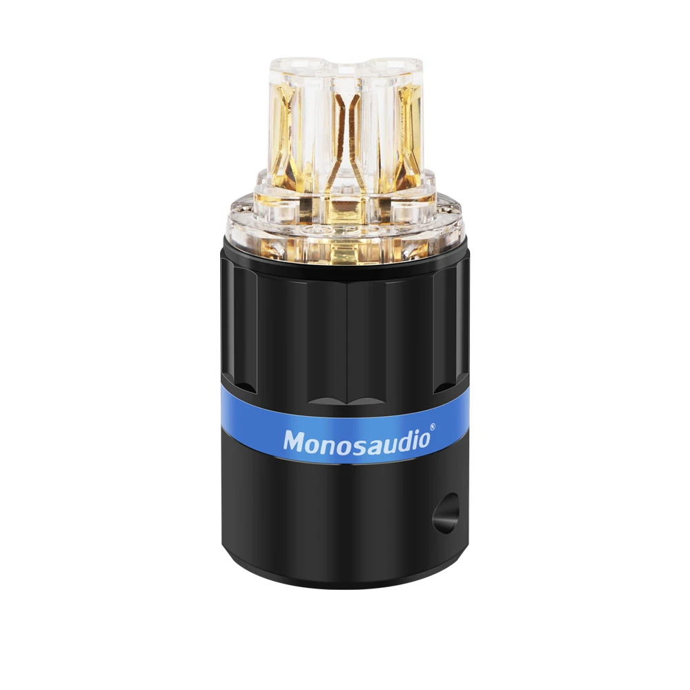 Monosaudio E105G/F105G Hi-end czystej miedzi Germnay europejskiej wtyczka zasilania złącze Audio Schuko przejściówka Adapter dla DIY kabel zasilający