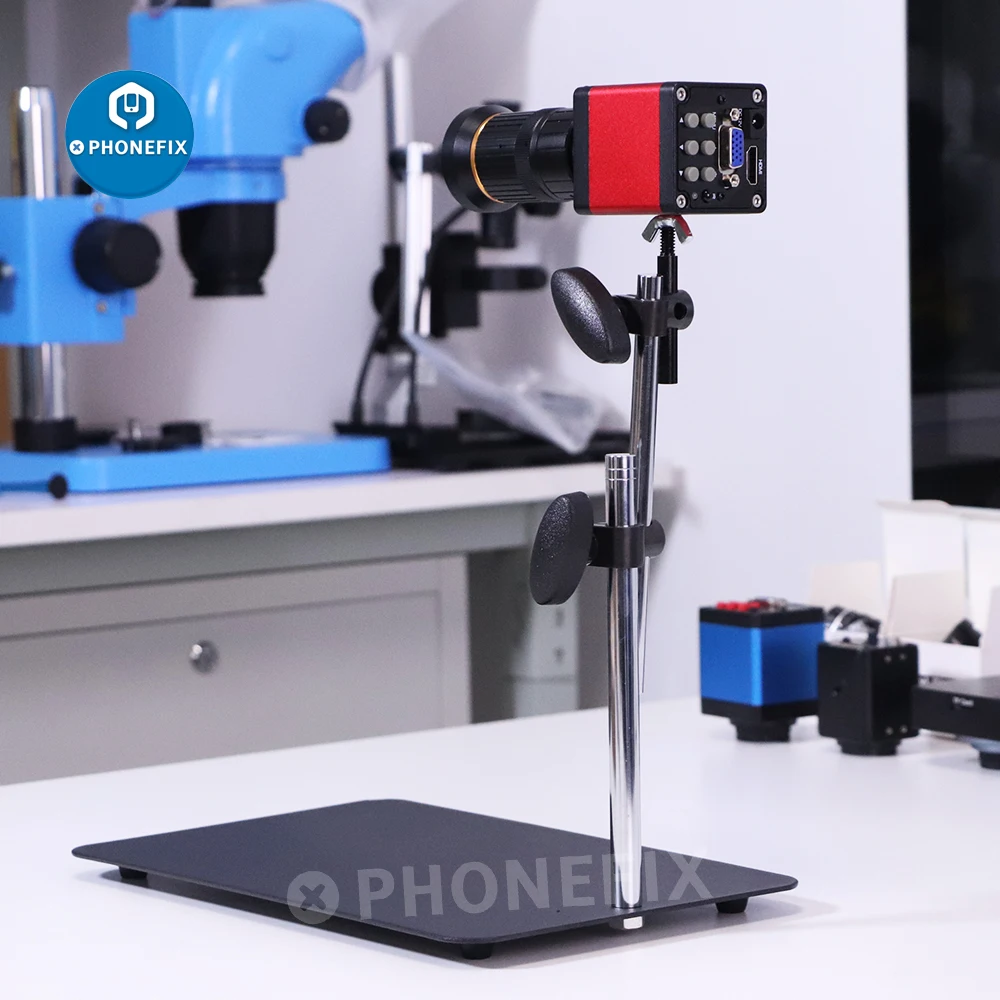 Adjustable Camera Desk Mount Stand With Fixing Rod 1/4 Thread Universal Adapter for Microscope Industrial Camera Live Webcam