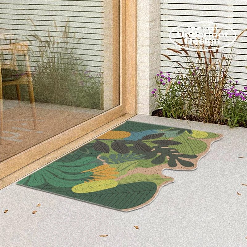 

Ins Style Home Doormat Living Room Mat Kitchen Mat Bath Mat Anti-slip Mat Entrance Door Mat Carpet Custom Pattern PVC Mat Carpet