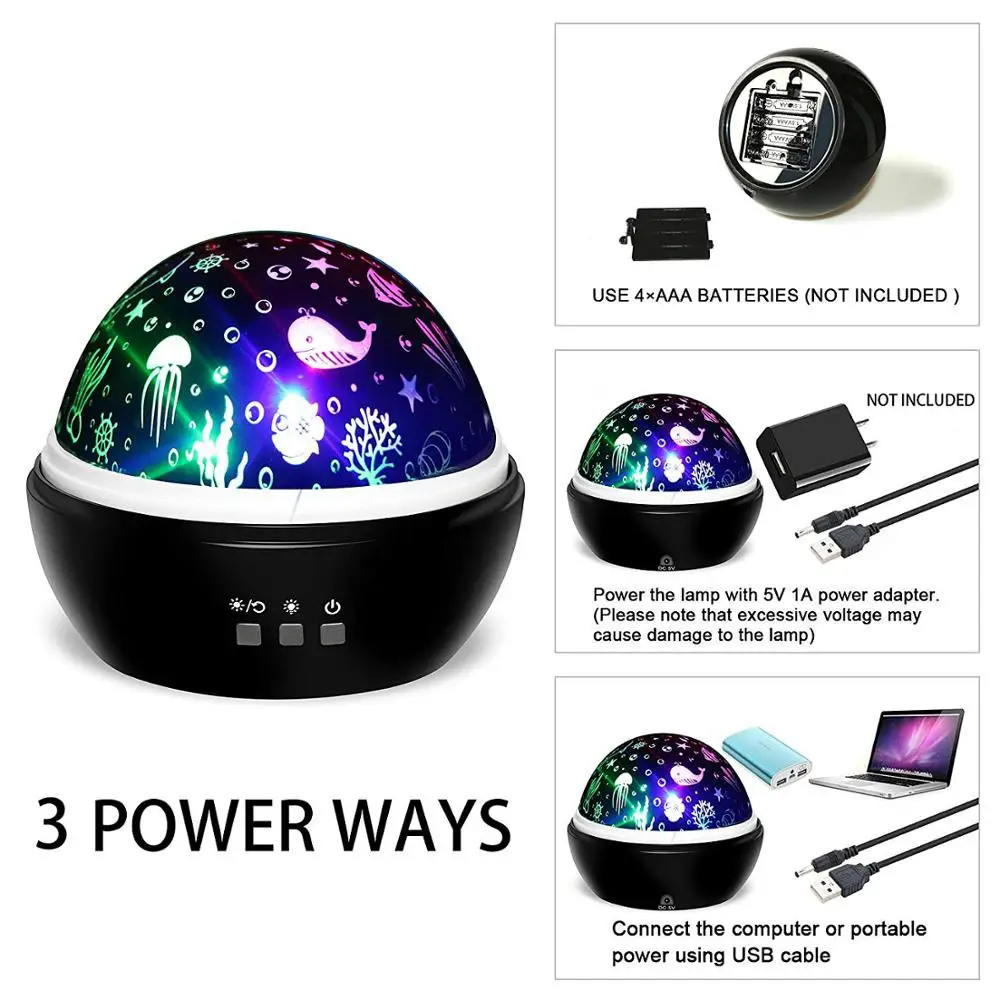 Ball Star Sky Projector Night Light For Home Party Decor Projection LED NightLight Undersea World Colorful Starry Sky Projector