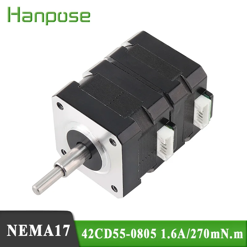 1PCS Double layer stacked 1.6A 270mN.m 42 stepper motor 42CD55-0805  for CNC forward and reverse automatic micro stepping motor