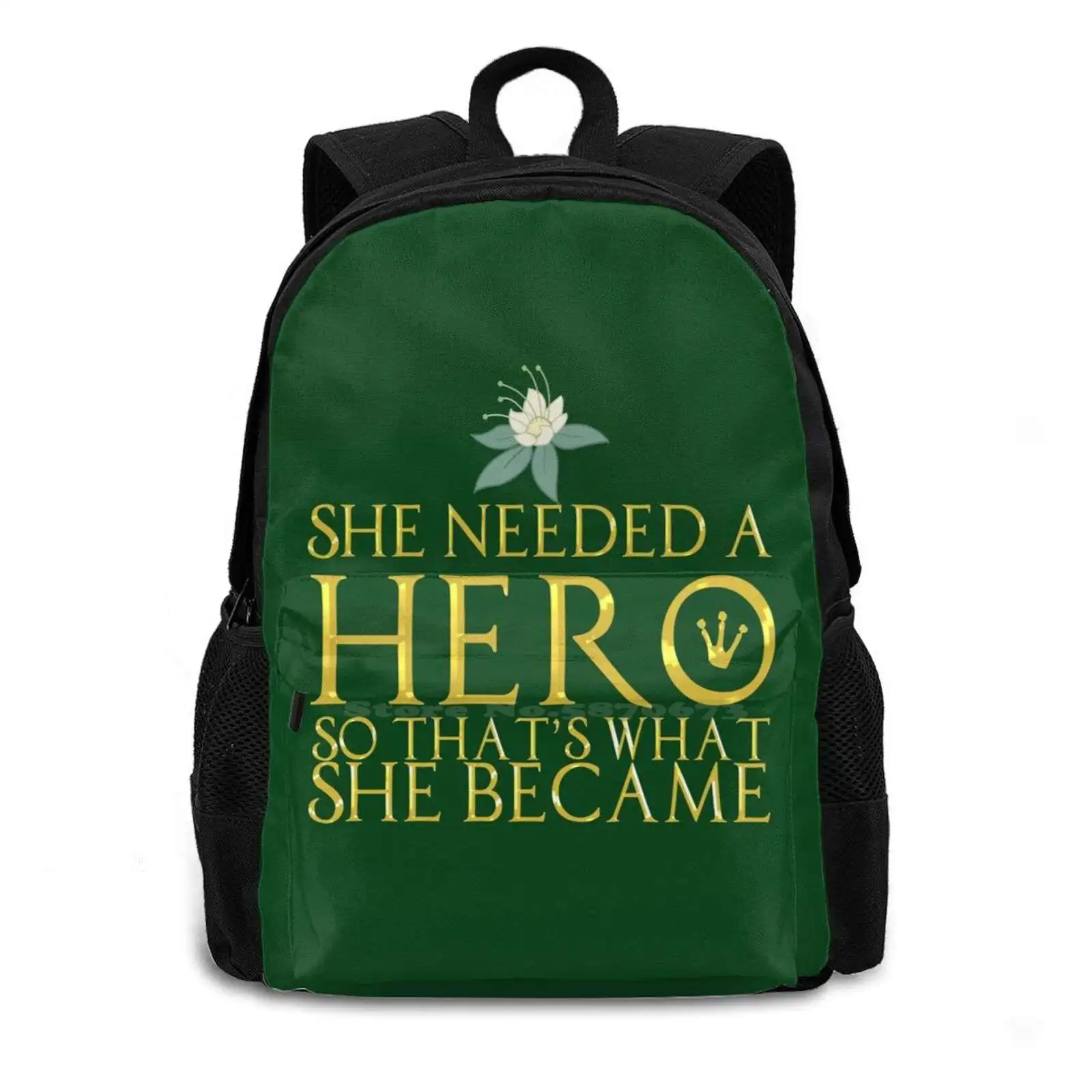 She Needed A Hero ( Swamp Princess Version ) Bag Backpack For Men Women Girls Teenage Princess Frog She Needed A Hero Feminism