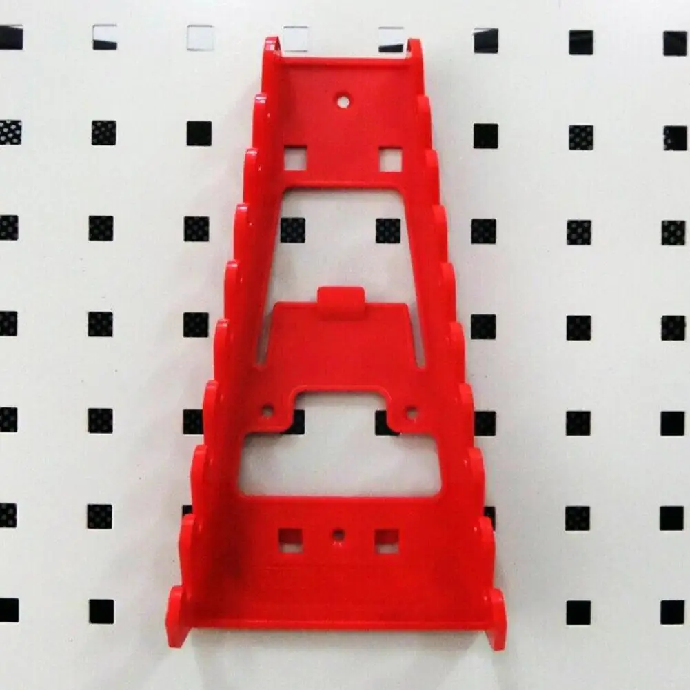 Red Wrench Spanner Tool Organizer Sorter Holder Wall Storage Organizer Tray Mounted Socket Tools Rack Plastic wall tool holders