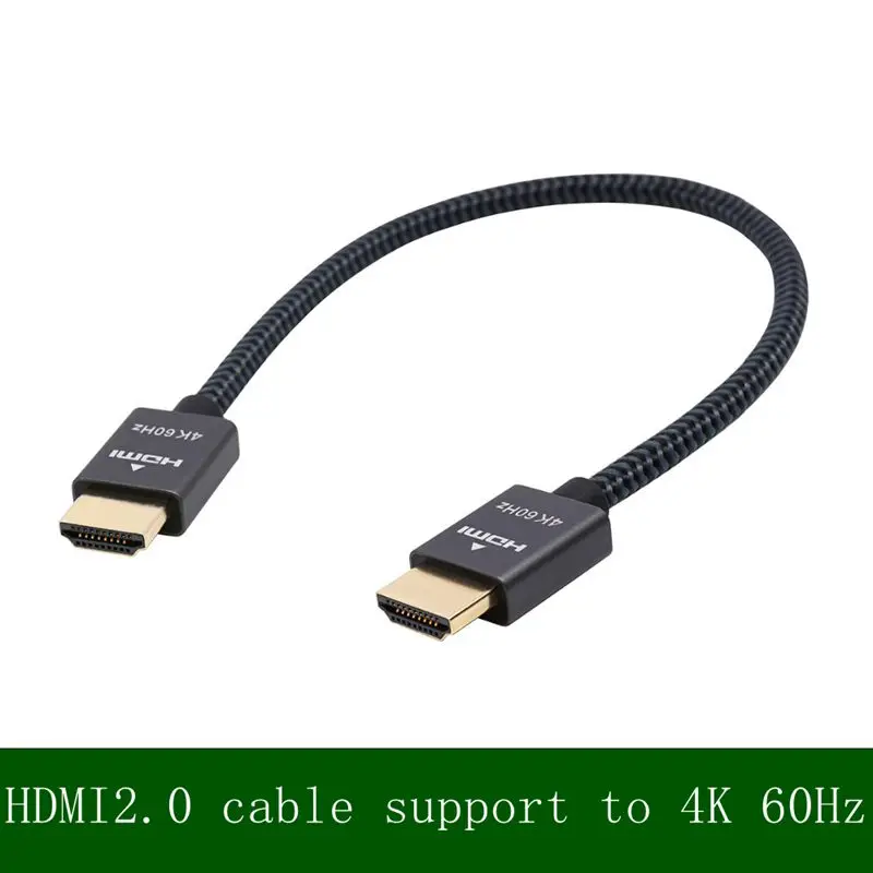 

Cable 4k HDTV-compatible 1Ft 30cm HD 2K X 4K 60Hz Short With Braid And Alloy Shell Compatible UHD TV Blu-ray Xbox PS4/3 PC