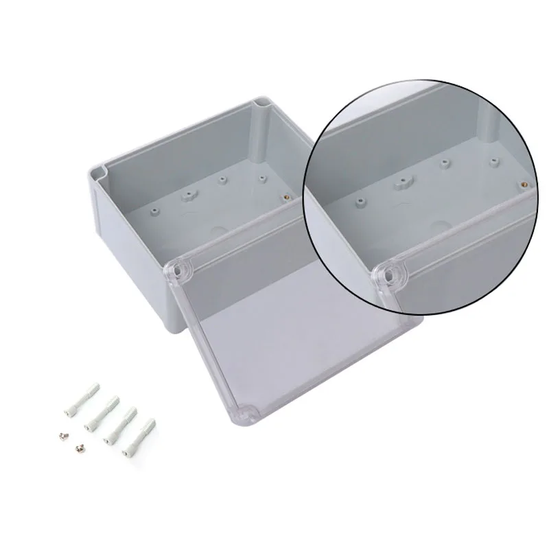 Waterproof Plastic Junction Box transparent cover Enclosure Electronic Instrument Housing Case Electrical Project Outdoor Boxes