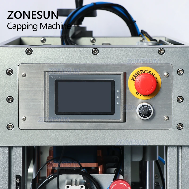 ZONESUN ZS-XG20 سطح المكتب شبه التلقائي السد آلة بخاخ زجاجة المشروبات زجاجة قطارة بلاستيكية نظام التحكم الذكي
