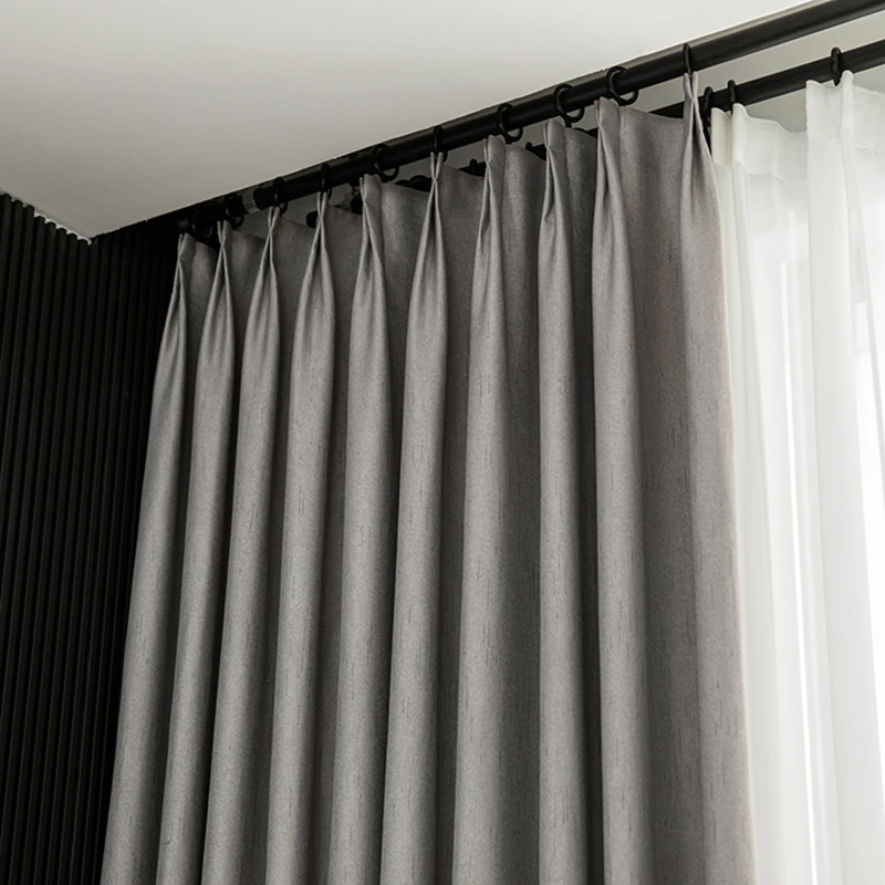 310cm Height 80% Blackout Curtains Bedroom Fabric For Bedroom Curtains For Living Room Window Blinds Luxury Blue Drapes