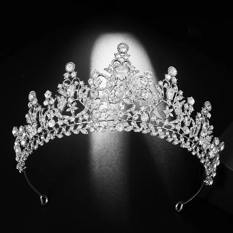 Luxury Crystal Bridal Tiaras Cubic Zircon Crowns Princess Queen Pageant Prom Rhinestone Diadem Headband Wedding Hair Accessories