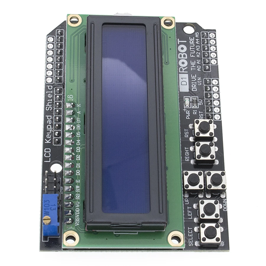 LCD Keypad Shield LCD1602 LCD 1602 Module Display Blue Screen For Arduino ATMEGA328 ATMEGA2560 Raspberry pi UNO