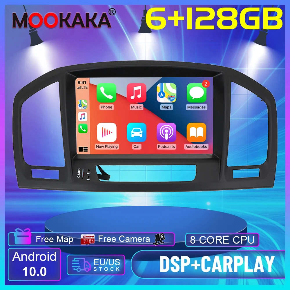 Android 10.0 6+128G IPS Screen Car DVD Player GPS Navi For Opel Insignia 2008-2013 Multimedia RADIO  DVR/WIFI+DSP+DAB+OBD