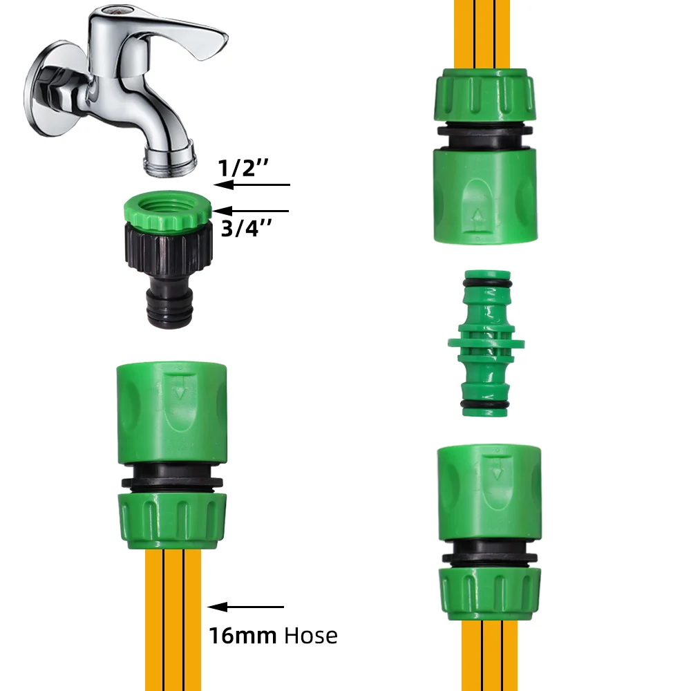 Wąż ogrodowy ABS szybkie złącza 1/2 \'\'łącznik rurowy Adapter wspólny zestaw przedłużający do nawadniania myjnia samochodowa