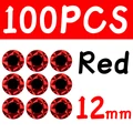 100 piezas de 12 mm rojo