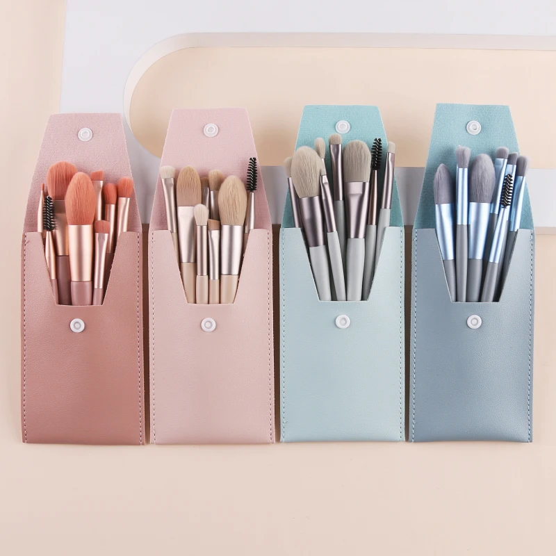 

ZOREYA 8pcs Portable Soft Hair Makeup Brush Tools Set Eyeshadow Foundation Powder Eyelash Lip Concealer Blush Make Up Brush