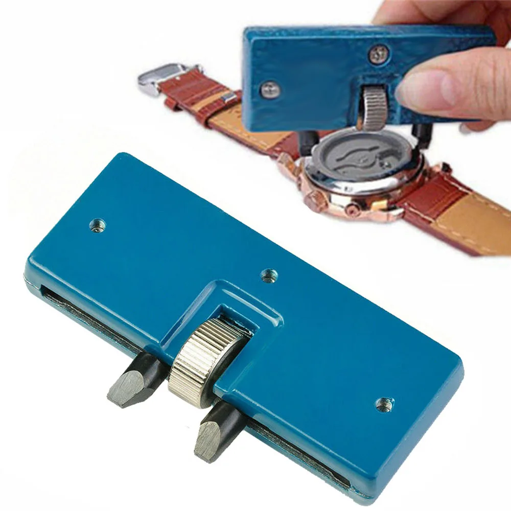 Llave de mesa de dos garras, cubierta trasera de reloj, herramienta abierta, llave removedora Rectangular ajustable, Kit de reparación de relojes, ajustador de herramientas calibre 52mm