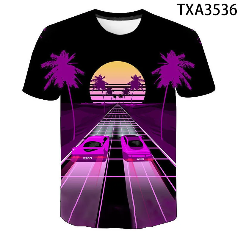 2020 New 3D Print T-Shirt Men Women Children Funy tshirt 80s RETRO VAPORWAVE RETROWAVE SYNTHWAVE Music Hip Hop Tops Tee