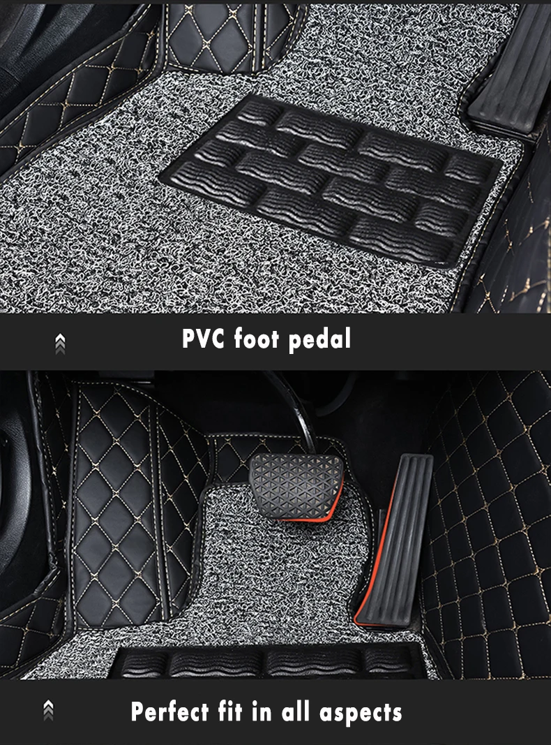 For Toyota Highlander XU50 Kluger 2013 2012 2011 2010 2009 2008 5 Seats Luxury Double Layer Wire Loop Car Floor Mats Carpets