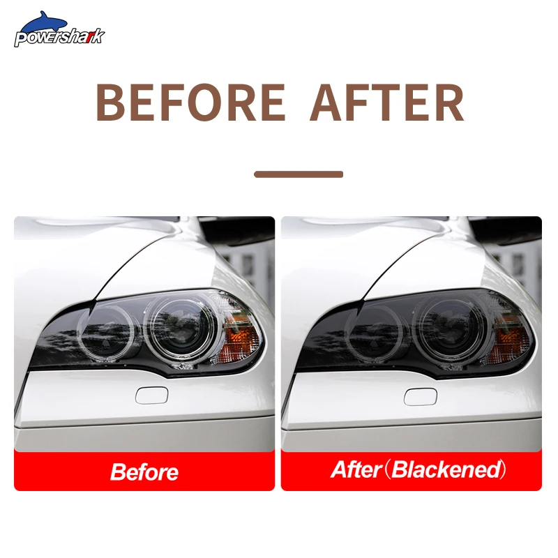 2 Pcs Car Headlight Tint Smoked Black Protective Film Front Light Transparent TPU Sticker For BMW X5 E70 M 2007-2013 Accessories