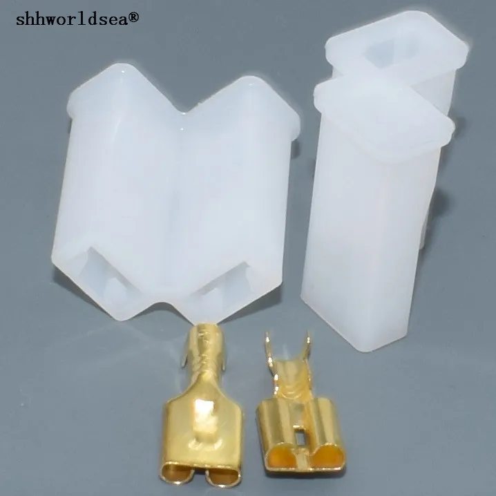 

shhworldsea auto connector 2pin 6.3mm