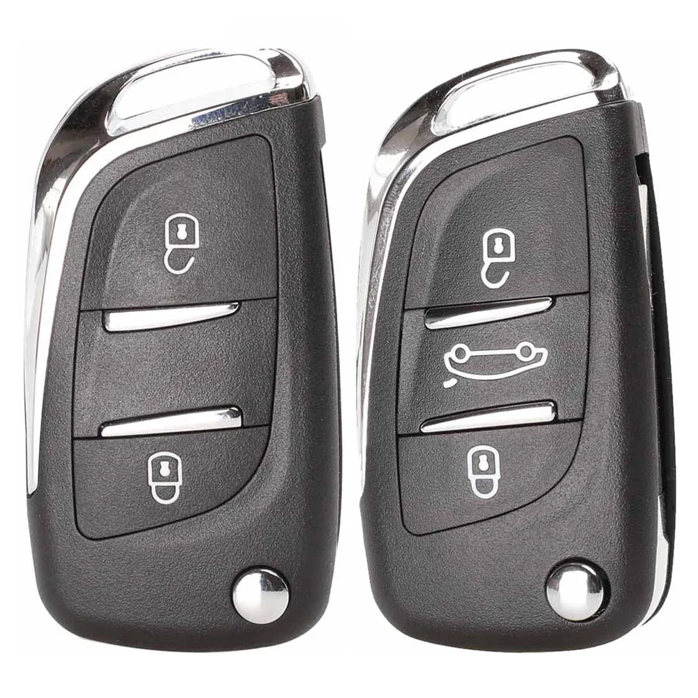 Jingyuqin Flip Remote Car Key Shell CE0536 do Peugeot 207 407 307 408 308 CITROEN C2 C3 C4 C5 C6 C8 XSARA GRAND PICASSO Groove