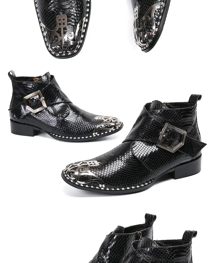 Sommer Mann spitz Frenulum Schuhe Kleid Stiefel Modell Show Schuhe Bankett Party personal isierte Rindsleder heiraten Herren schuhe – Detail 22