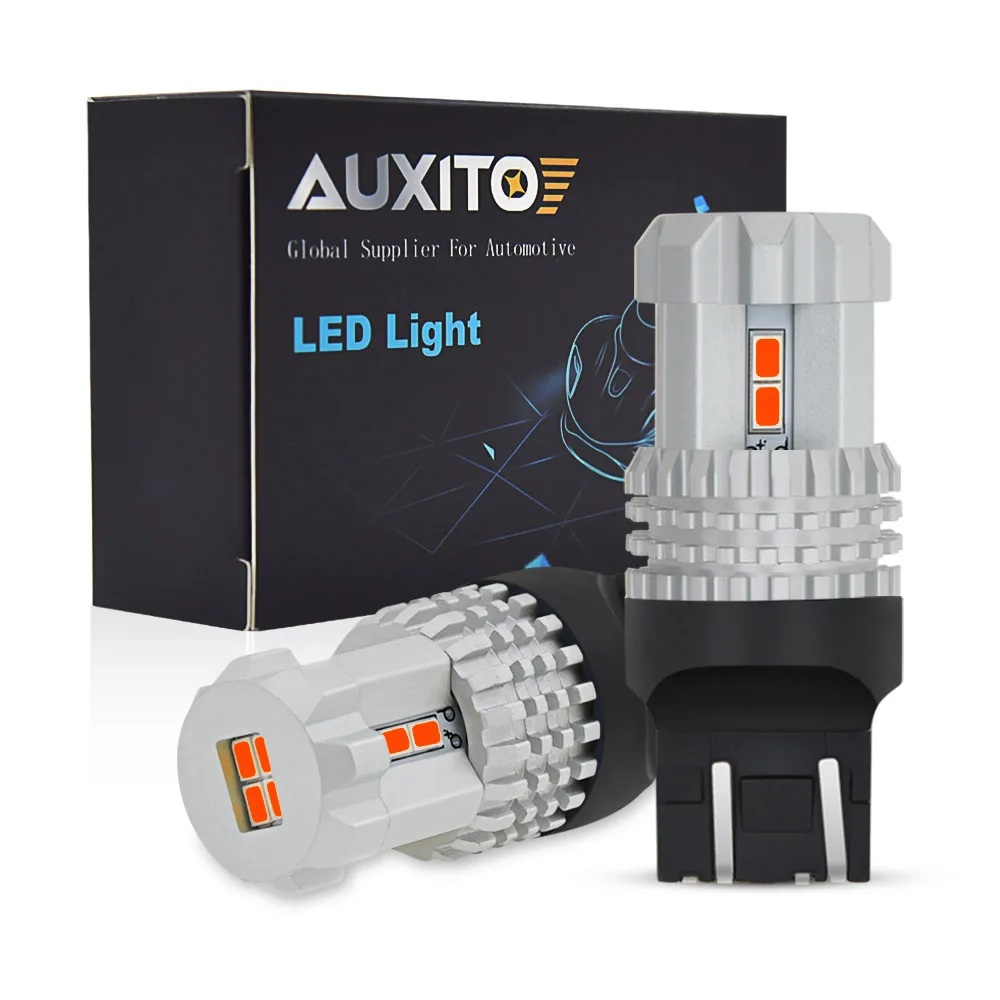 

AUXITO 2Pcs T20 7443 7440 W21/5W W21W LED Bulb Car Backup Reverse Lights Daytime Running Light Brake Lights 12V White Red